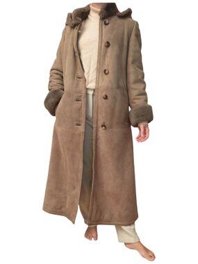 COLLECTORS Norman Québec x Strong & Fisher England Sheepskin Maxi Coat, Size 12